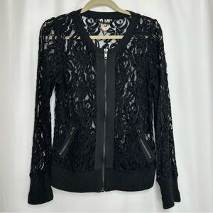 Free People Black Lace Jacket